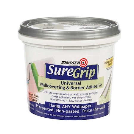 Zinsser Zinsser SureGrip High Strength Glue Goes on Pink dries Clear Adhesive 1 qt 2874